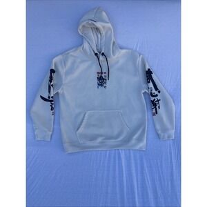 RGSTR Pullover Hoodie Mens White Size L Toyko Street Art Graphic Print Comfy